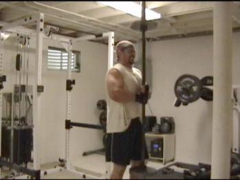 Vertical Barbell Hammer Curls for Targeting the Brachialis Muscles With a Straight Bar